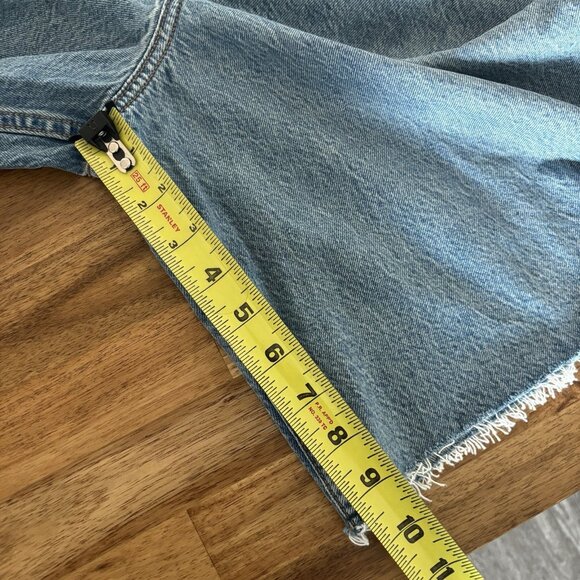 Abercrombie & Fitch Curve Love Mid Rise The A&F Jort Shorts Raw Hem Women’s 32 - Picture 5 of 16